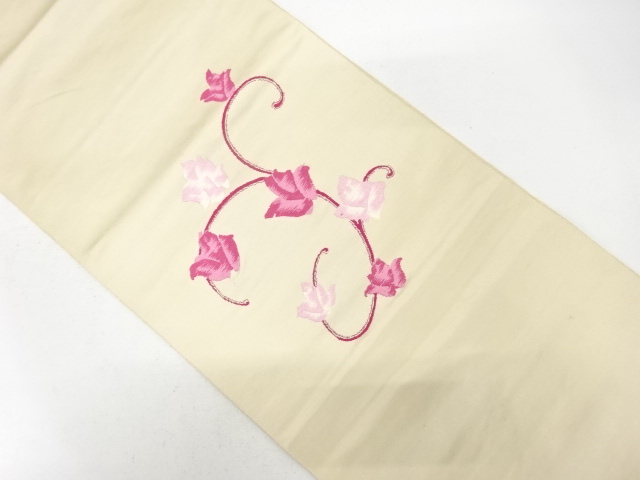 アンティーク　唐花模様織り出し名古屋帯（着用可）
